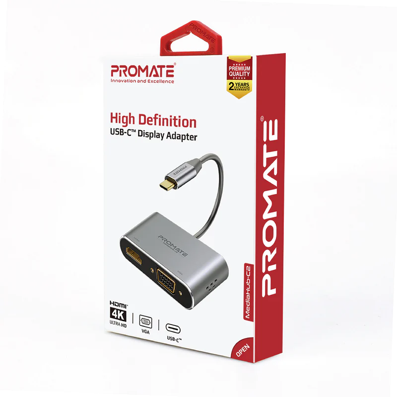 Promate MediaHub-C2 High Definition USB-C Display Adapter Promate MediaHub-C2 High Definition USB-C Display Adapter